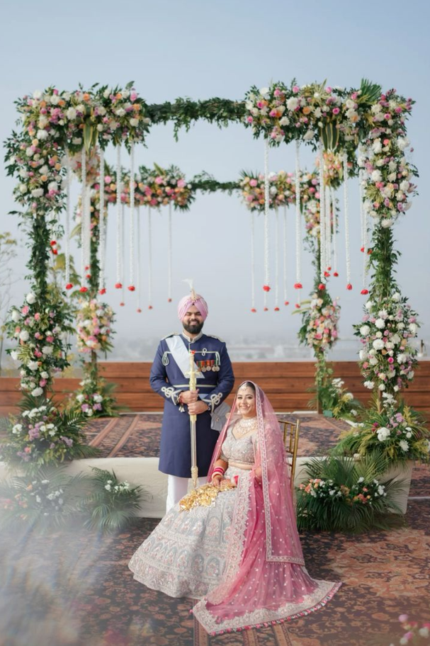 Wedding venue prepared for a celebration in the Chandigarh Tricity region